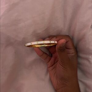 kate spade Gold and White Enamel Bracelet